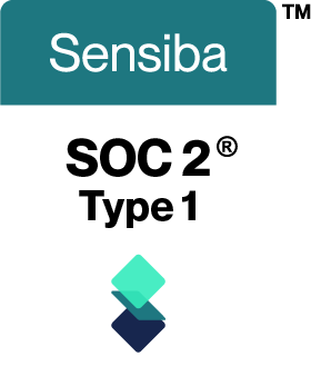 Sensiba SOC 2 Type 1 attestation badge